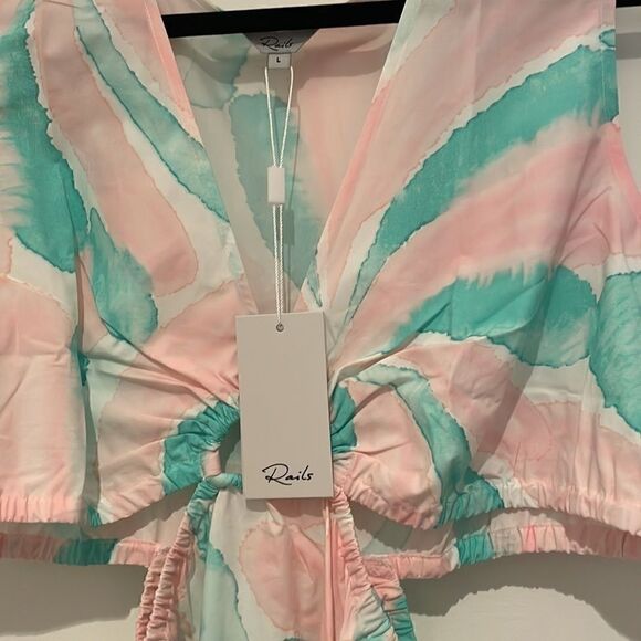 Rails Rizo Cutout Candy Mint Midi Dress Large NEW - Picture 7 of 9